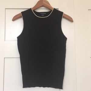 Ann Taylor 100% Cashmere Sleeveless Black Sweater